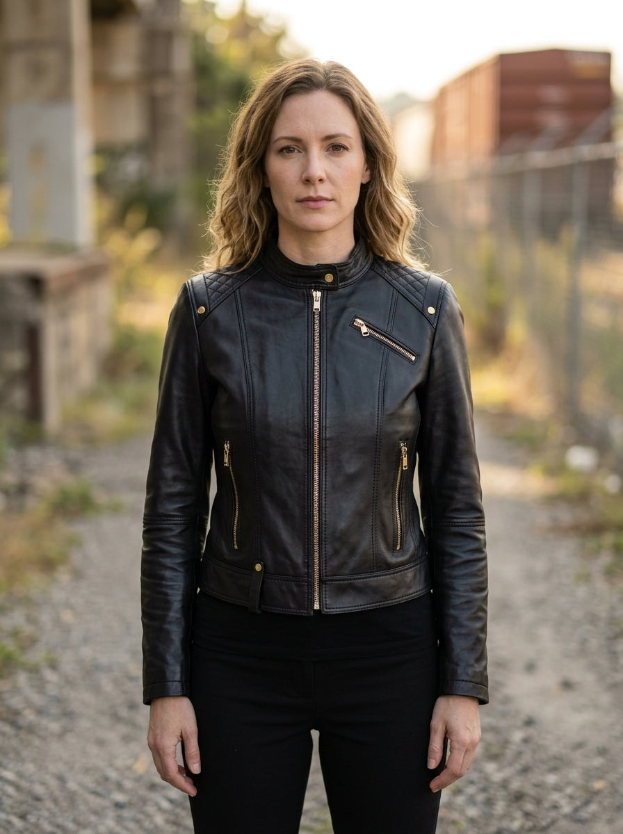Astra Edge Black Leather Jacket