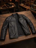 Austin Black Leather Jacket For Men