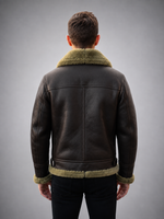 B3 Ginger Distressed Leather Jacket For Mens