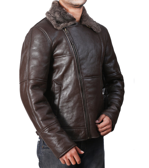 Bomber Dark Brown Leather Jacket