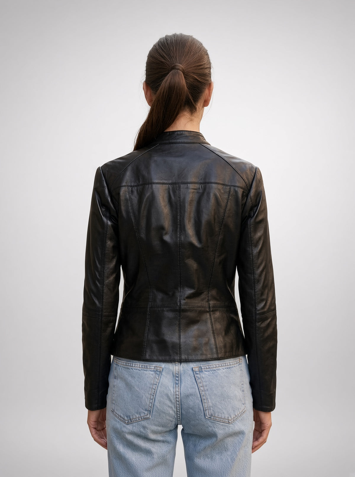 Beatrice Black Leather Jacket For Women
