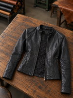 Beatrice Black Leather Jacket For Women