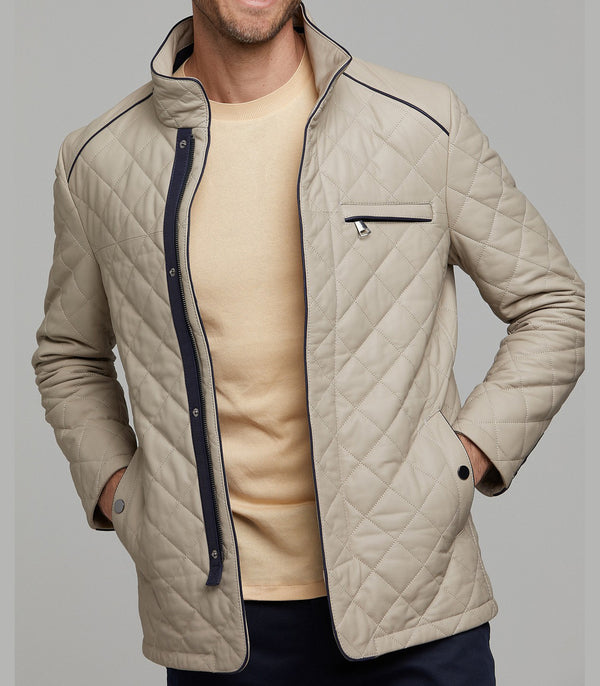 Beige Cambridge Stylish Jacket For Men