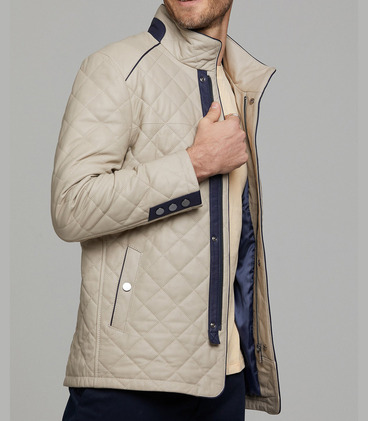 Beige Cambridge Stylish Jacket For Men