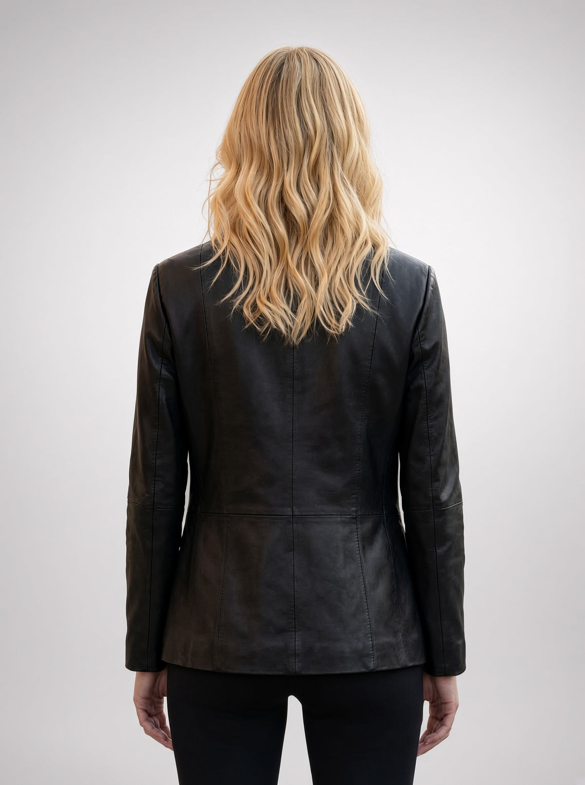 Bella Women Black Leather Coat