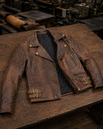 Biker Motorcycle Vintage Brown Jacket