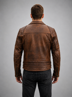 Biker Motorcycle Vintage Brown Jacket