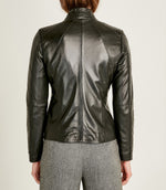Black Grace Leather Jacket For Women