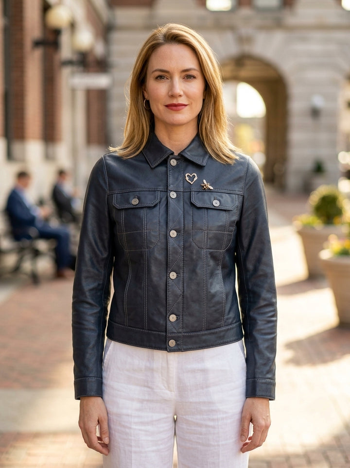 Black Kiss Jacket For Women