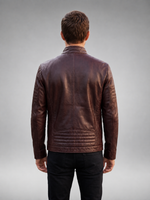 Bordeaux George Dark Brown Men's Leather Jacket