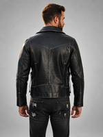 Brando Black Leather Jacket For Men