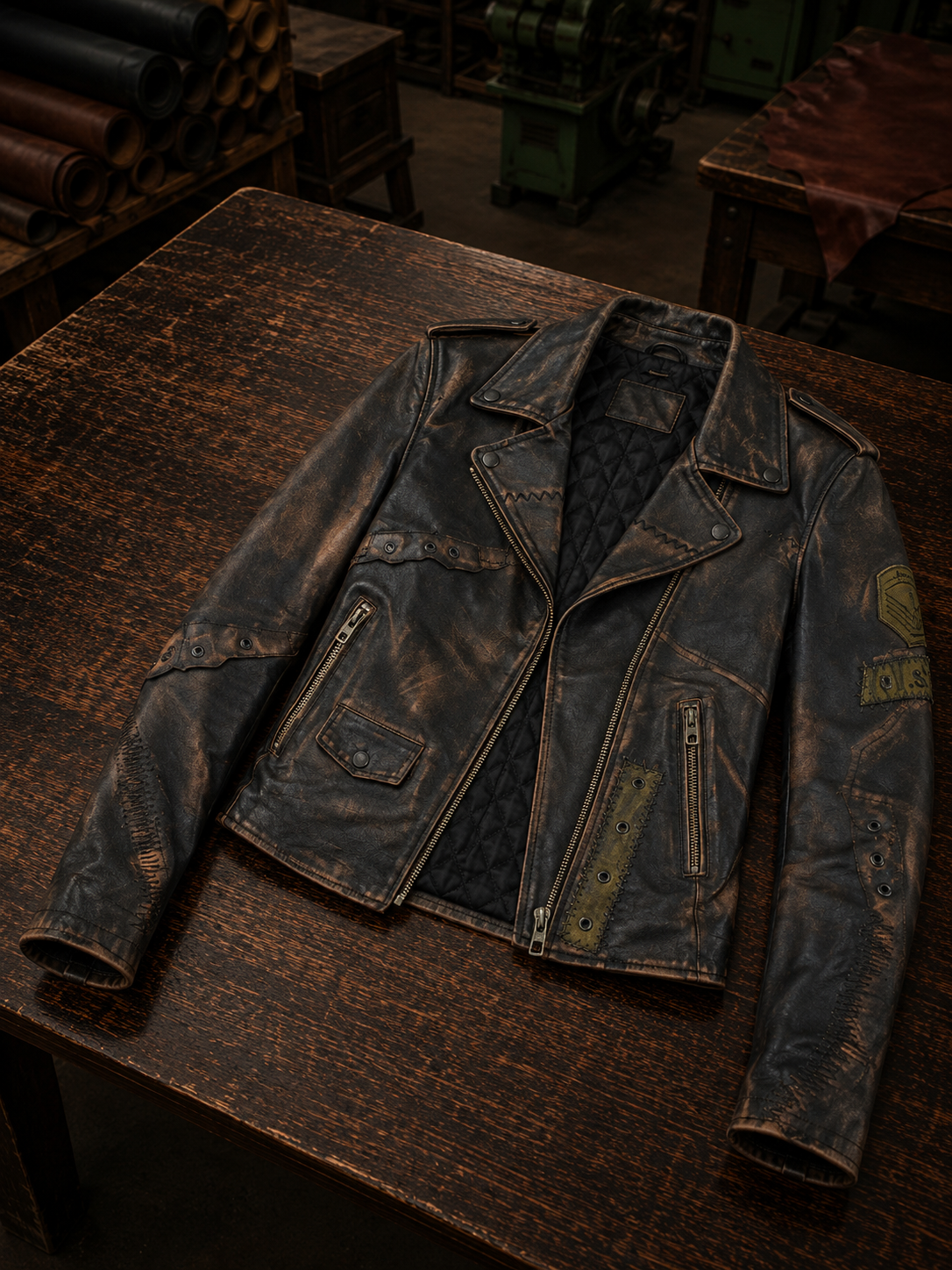 Bronze Icon Leather Jacket For Women