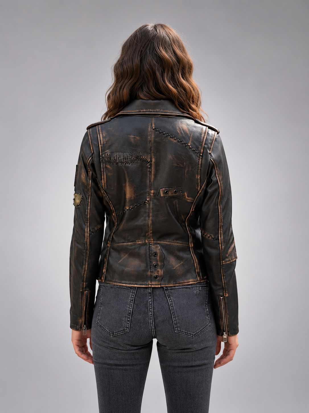Bronze Icon Leather Jacket For Women