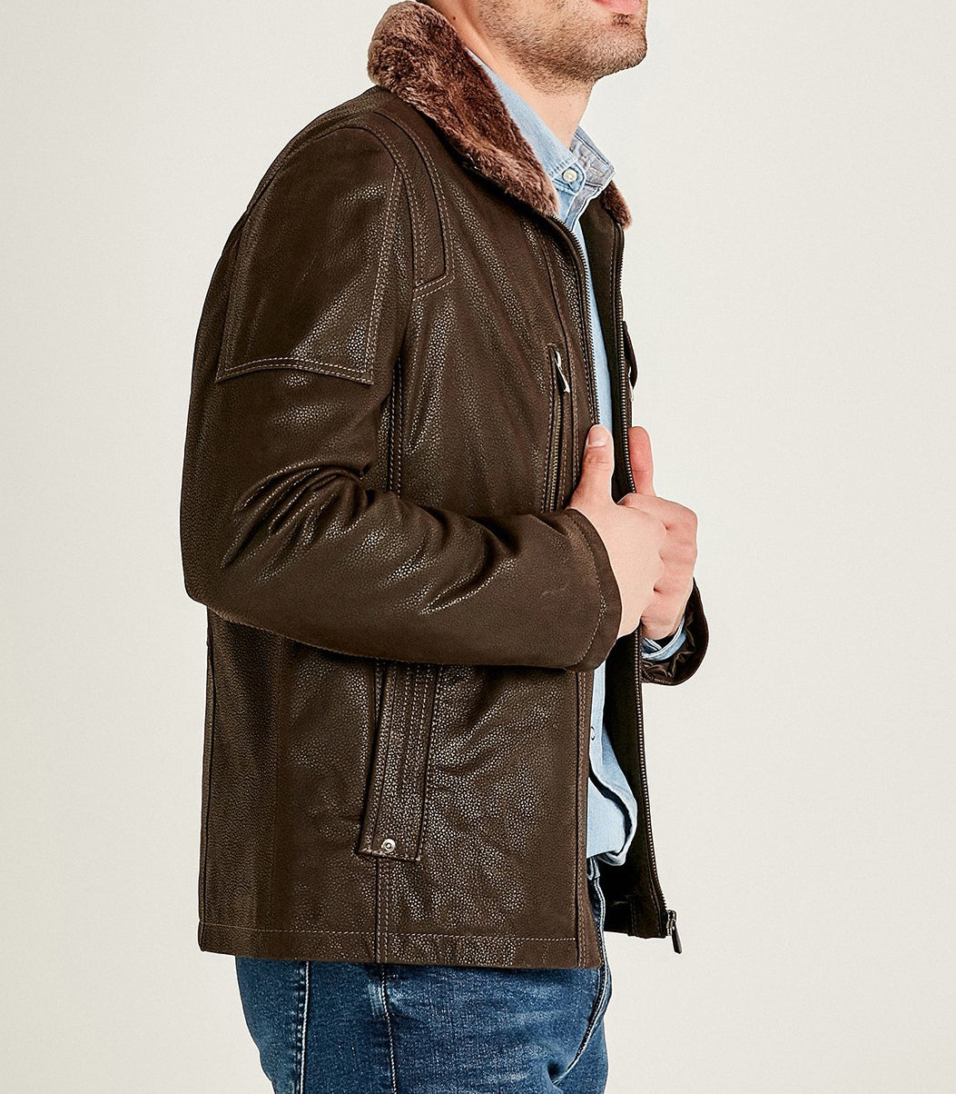 Brown Angelo Men's Leather Jacket