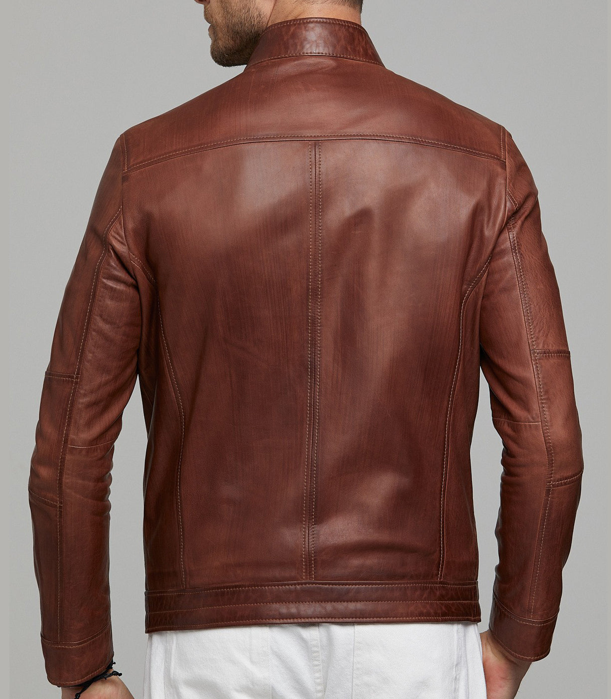 Brown Benjamin Stylish Leather Jacket For Men