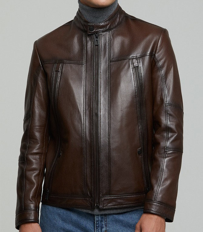 Butler Brown Men's Leather Jacket