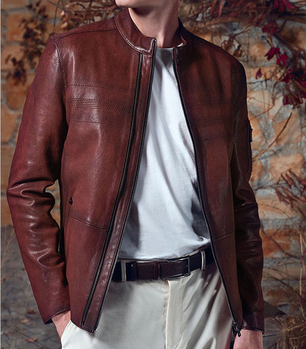 Harden Men's Brown Leather Jacket