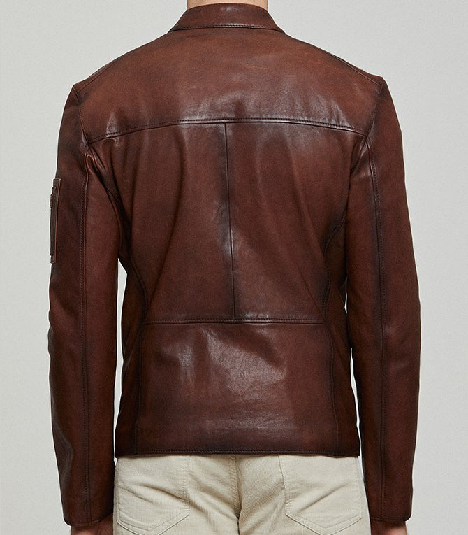 Harden Men's Brown Leather Jacket