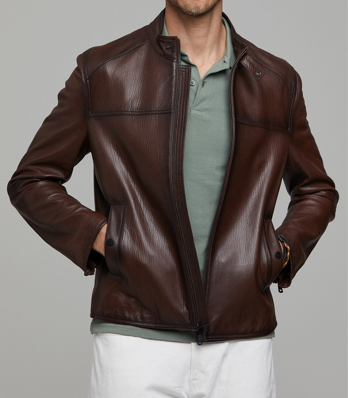 James Brown Leather Jacket Fort Men