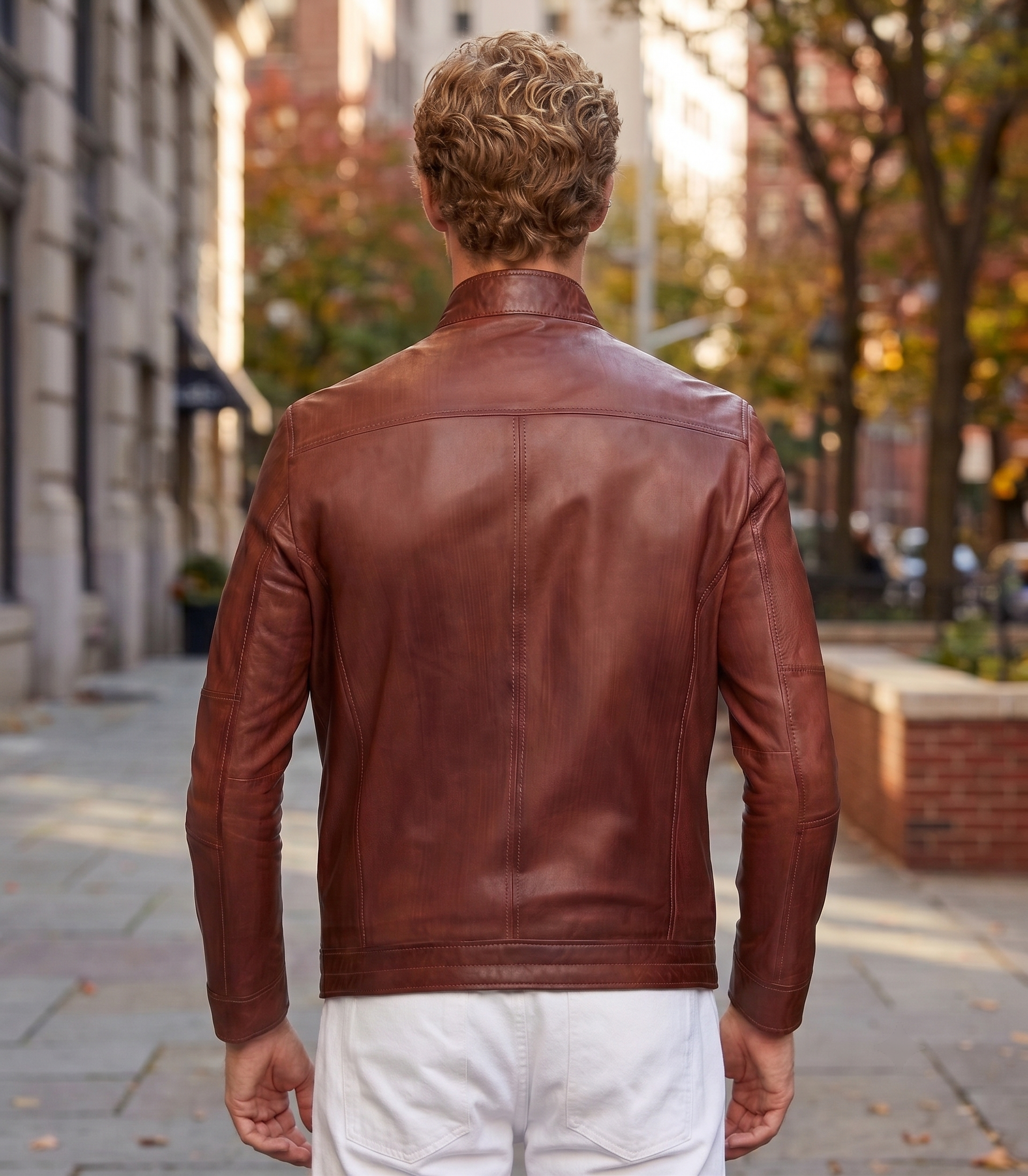 Brown Benjamin Stylish Leather Jacket For Men