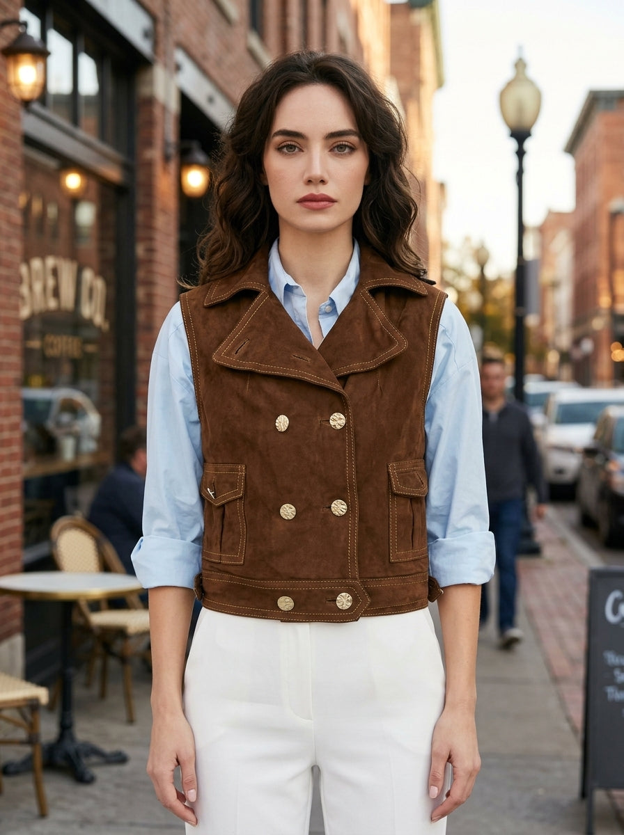 Brown Rio Vest For Women's