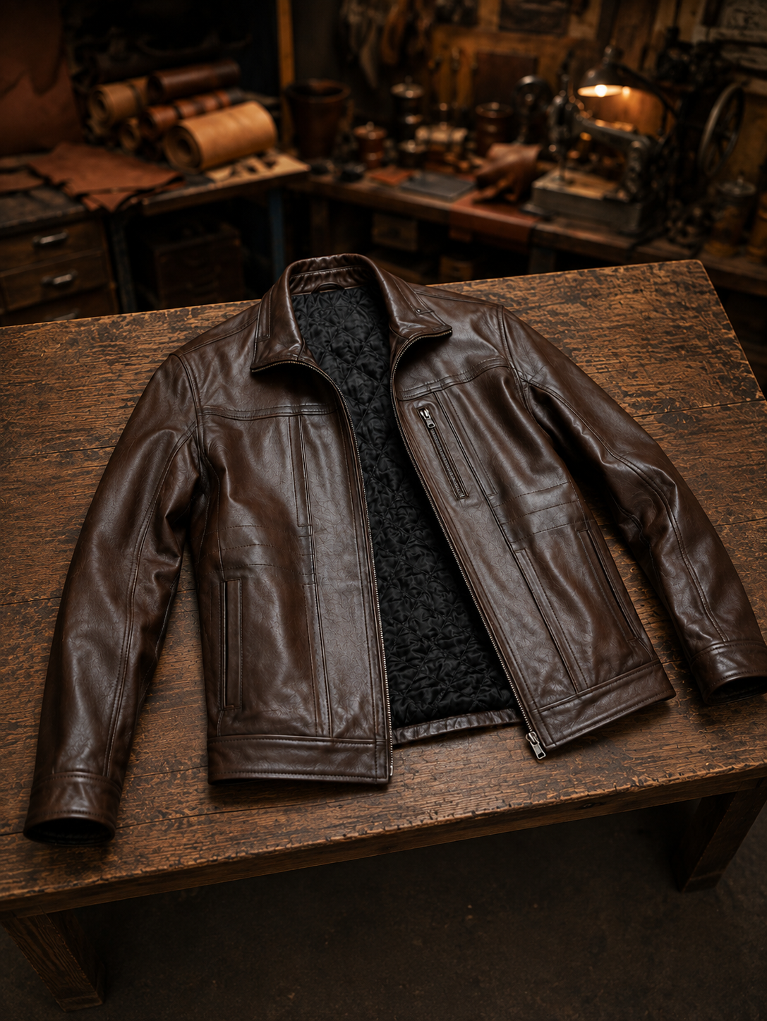 Bruno Brown Stylish Men's Leather Jacket