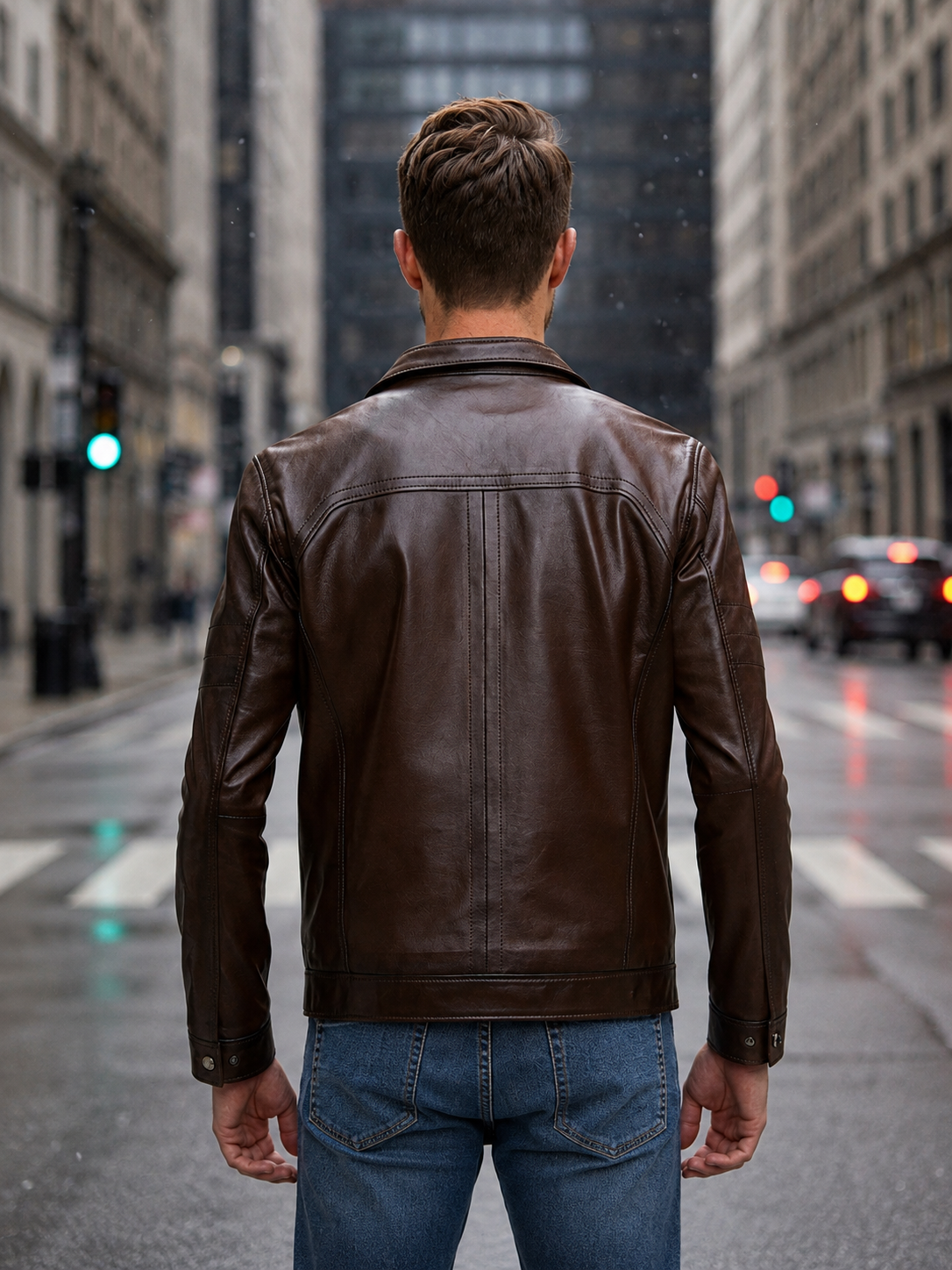 Bruno Brown Stylish Men's Leather Jacket