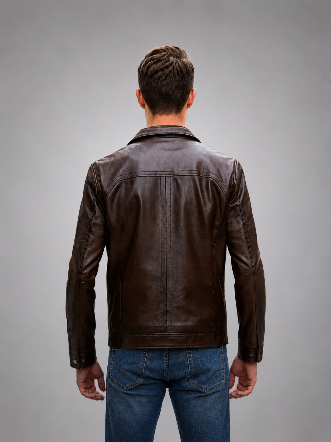 Bruno Brown Stylish Men's Leather Jacket