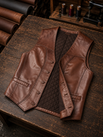Calvin Brown Vest Jacket For Men