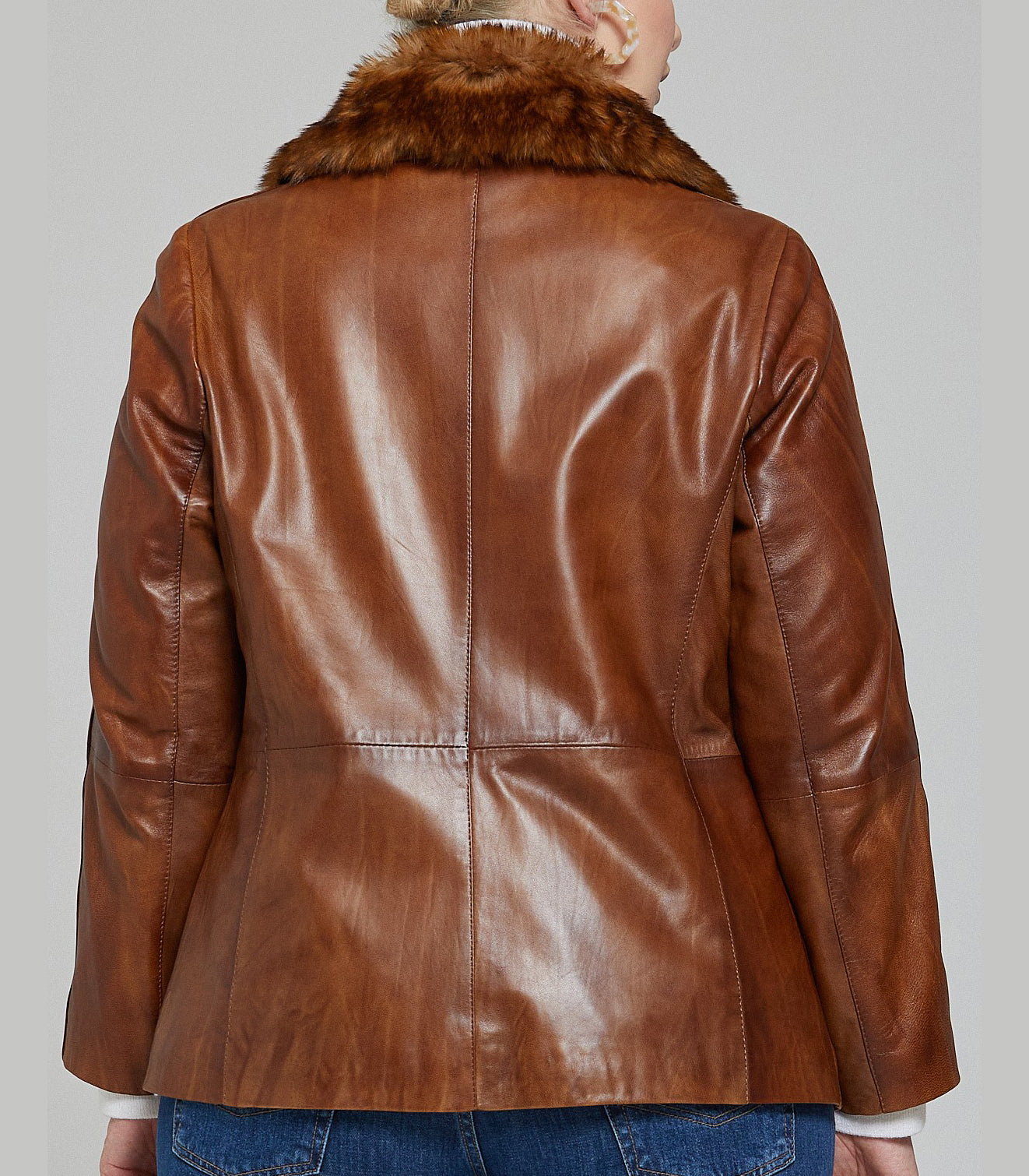 Camel Samantha Women Leather Jacket