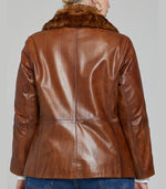 Camel Samantha Women Leather Jacket