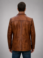 Camel Kevin Brown Coat For Men