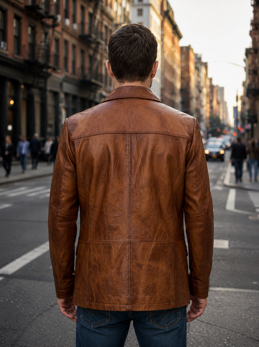 Camel Kevin Brown Coat For Men
