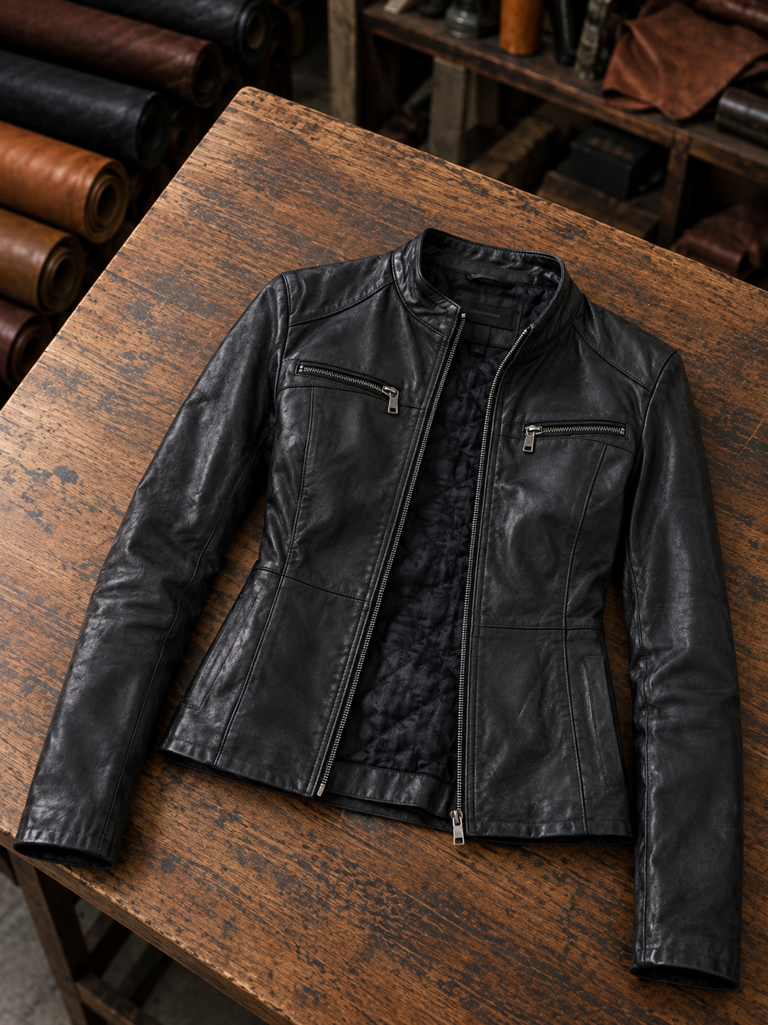 Camillie Good Outfit Black Leather Jacket For Women