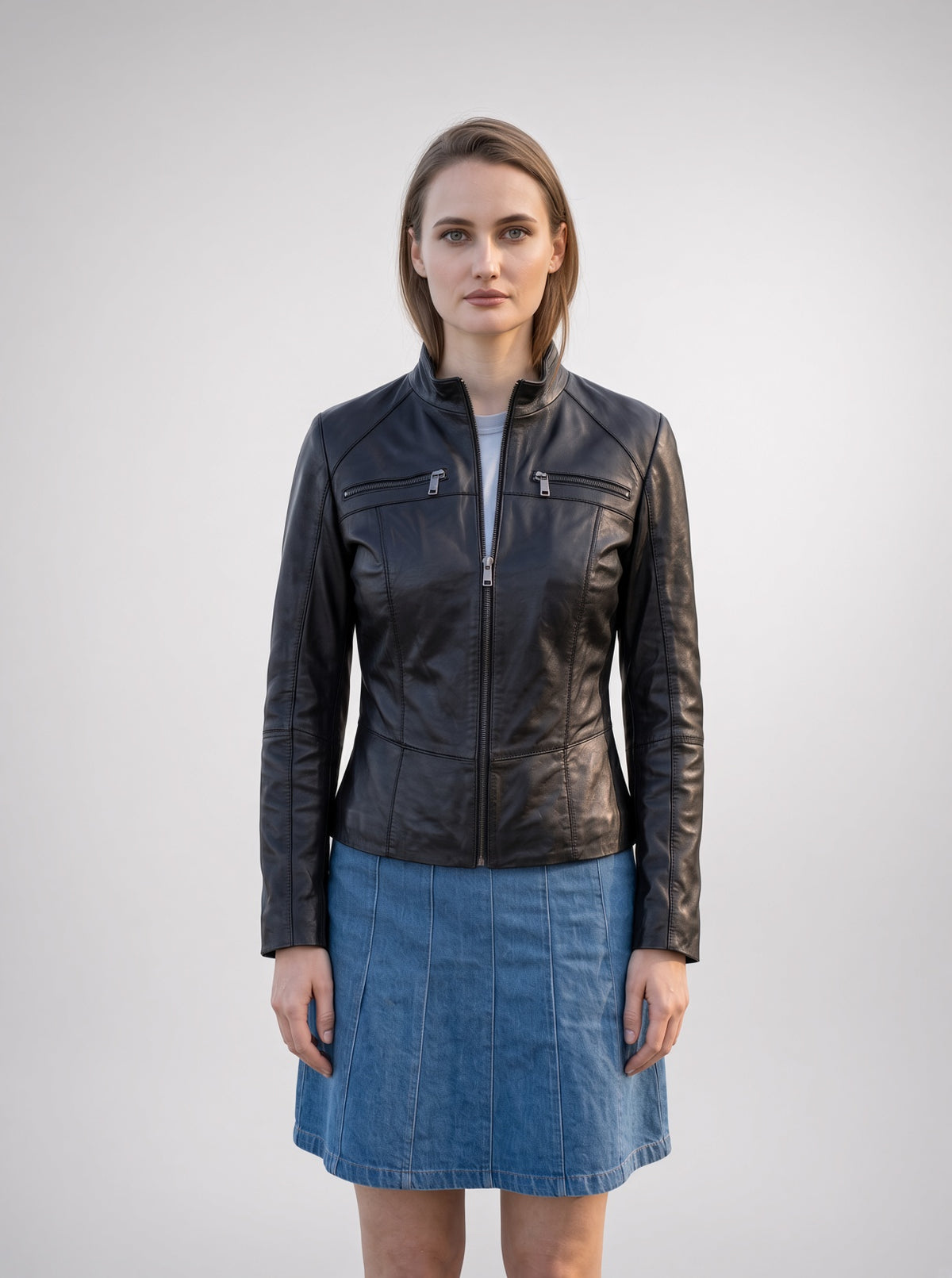 Camillie Good Outfit Black Leather Jacket For Women