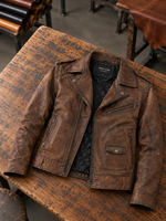 Carter Biker Brown Leather Jacket For Men