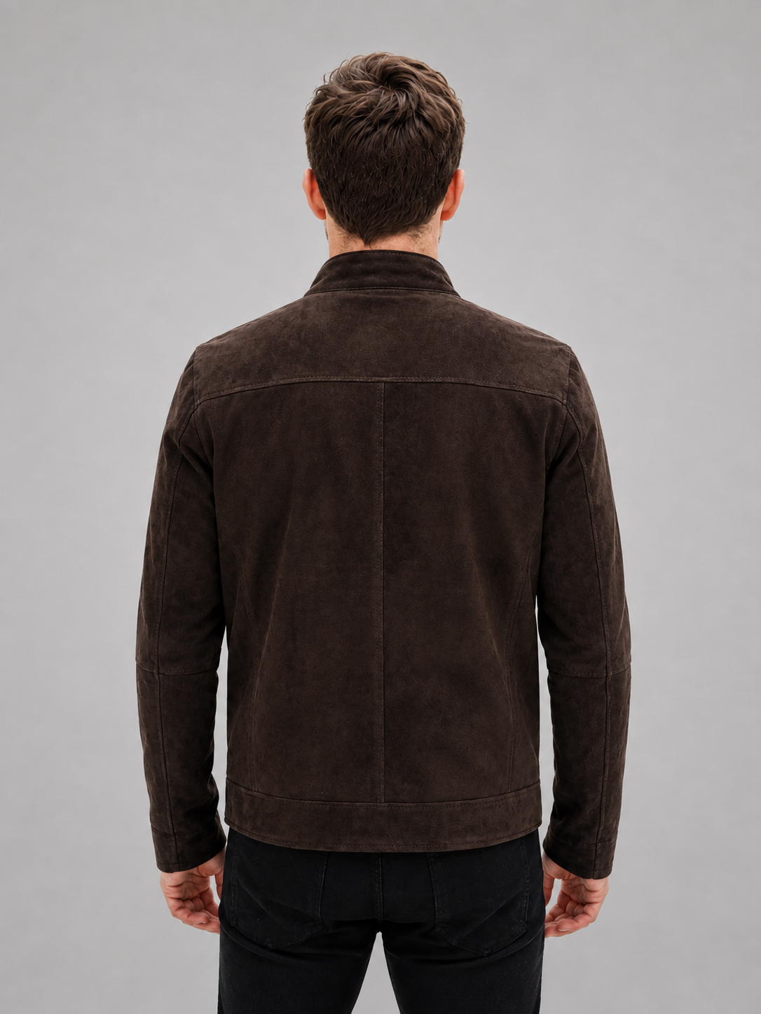 Carter Suede Brown  Leather Jacket For Men
