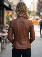Catherine Brown Real Leather Jacket For Men
