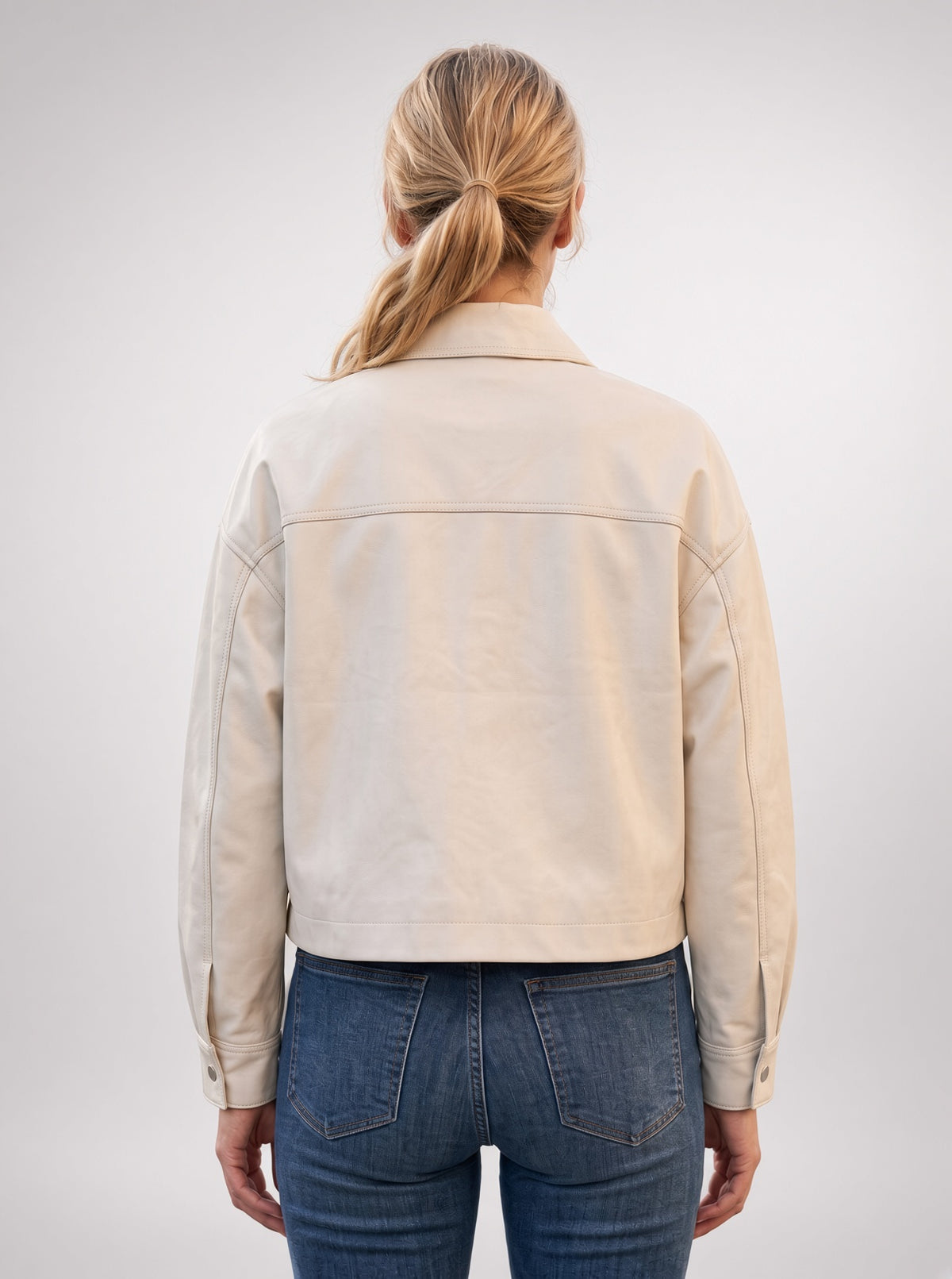 Chaser Box White Women Leather Jacket