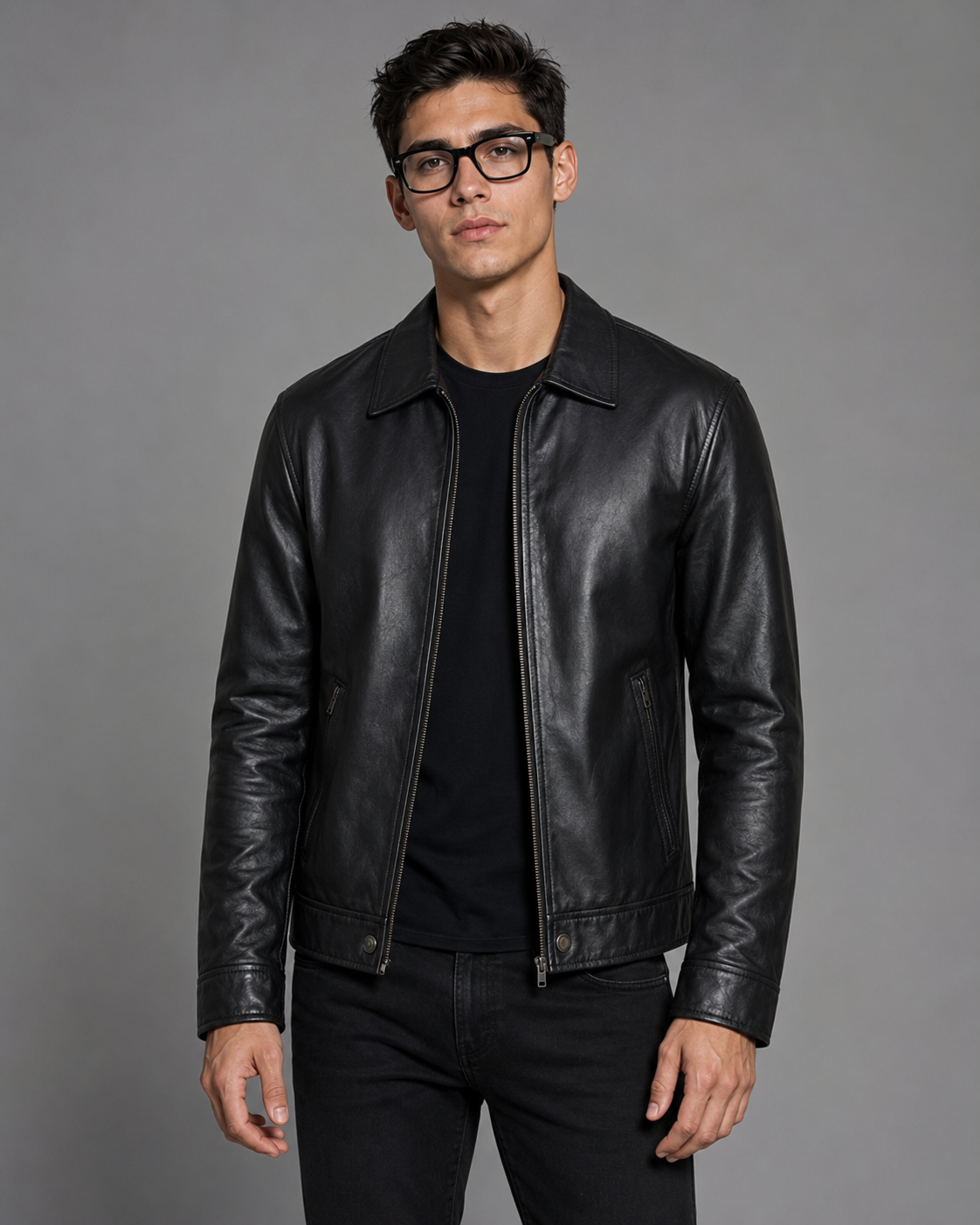 Custom Print Leather Jacket — Typography & Graffiti Artwork | Hand-Paint + Digital Print Fusion