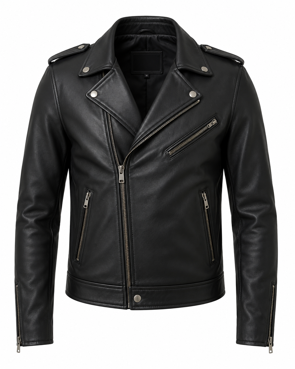 Printed Leather Jacket — Skull Artwork