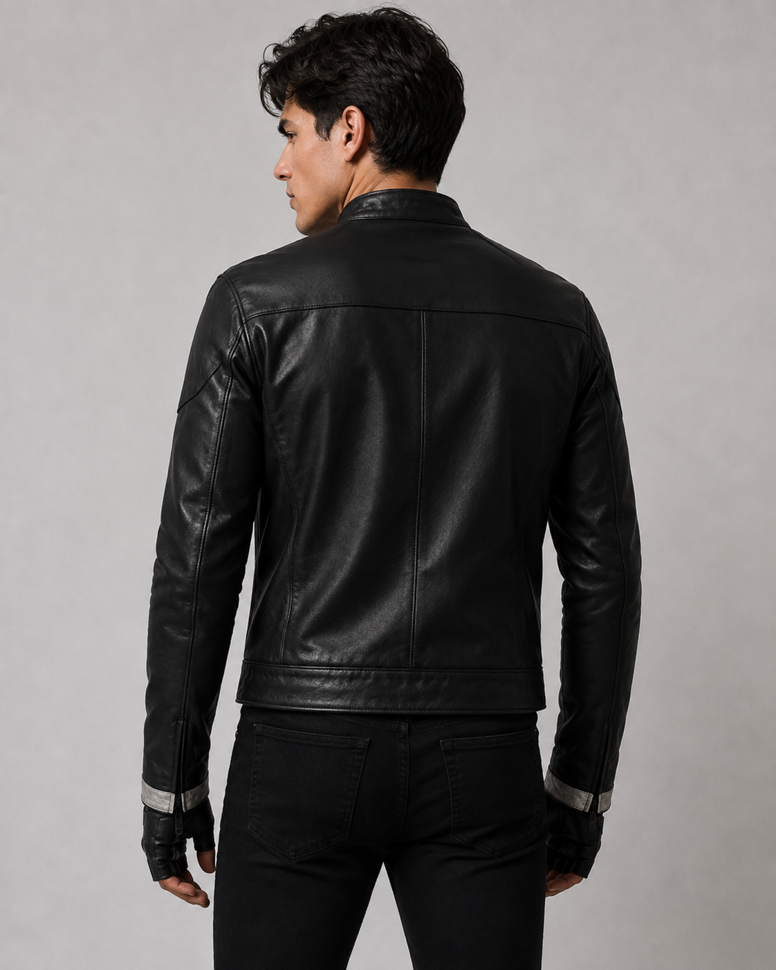 Printed Ghost Black Rider Robbie Reyes Leather Jacket