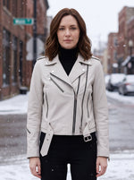 Daisy Ivory Edge Biker Jacket