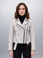 Daisy Ivory Edge Biker Jacket