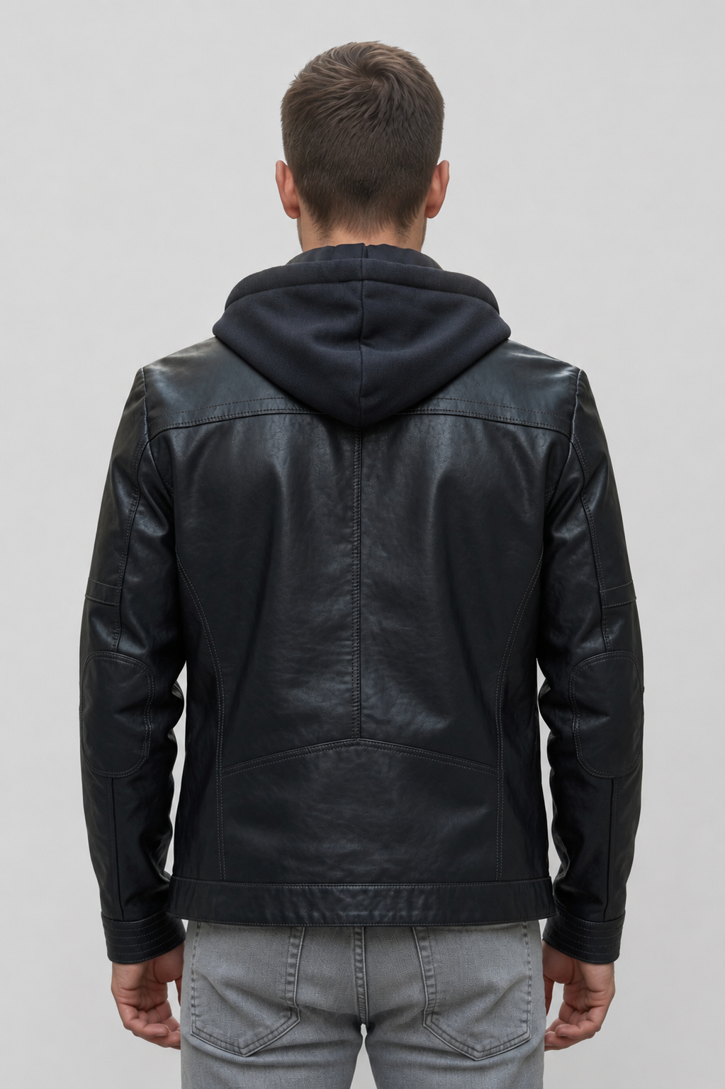 Detroit Distressed Men Black Leather Jacket