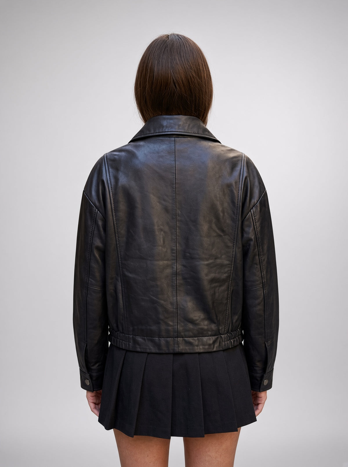 Dora Black Leather Jacket for Women