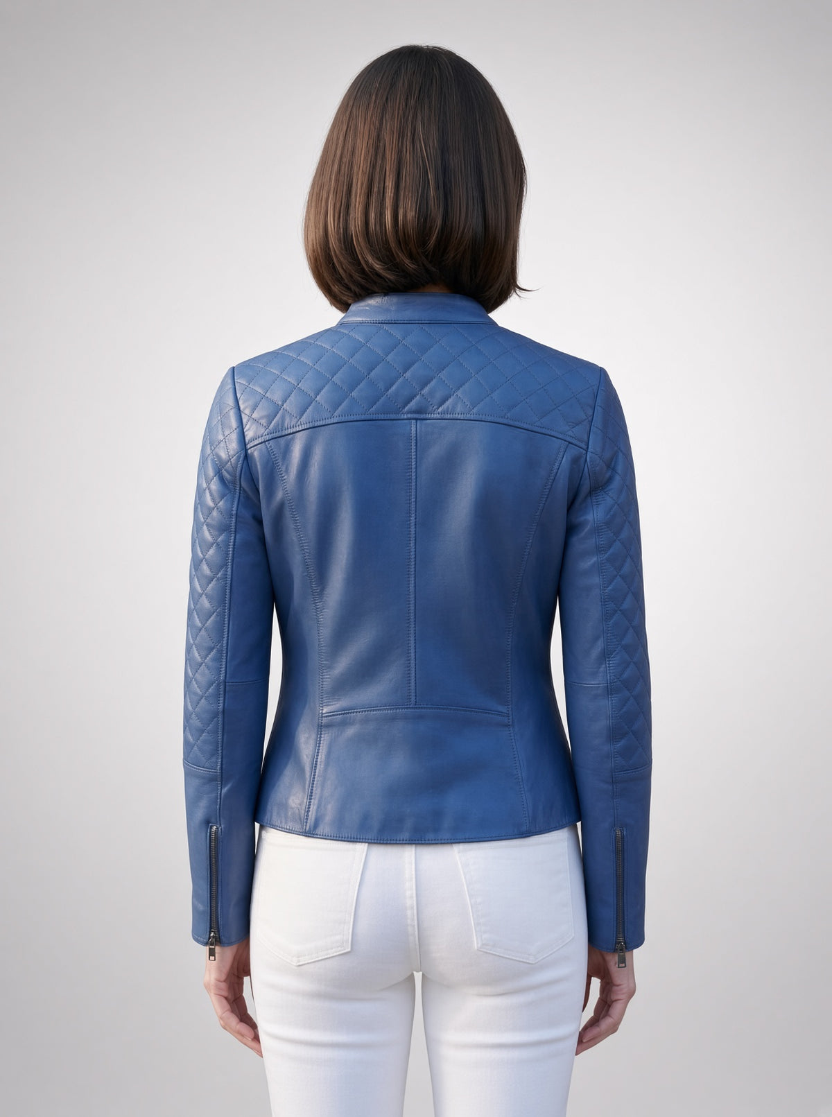 Eden Judith Blue Women Leather Jacket