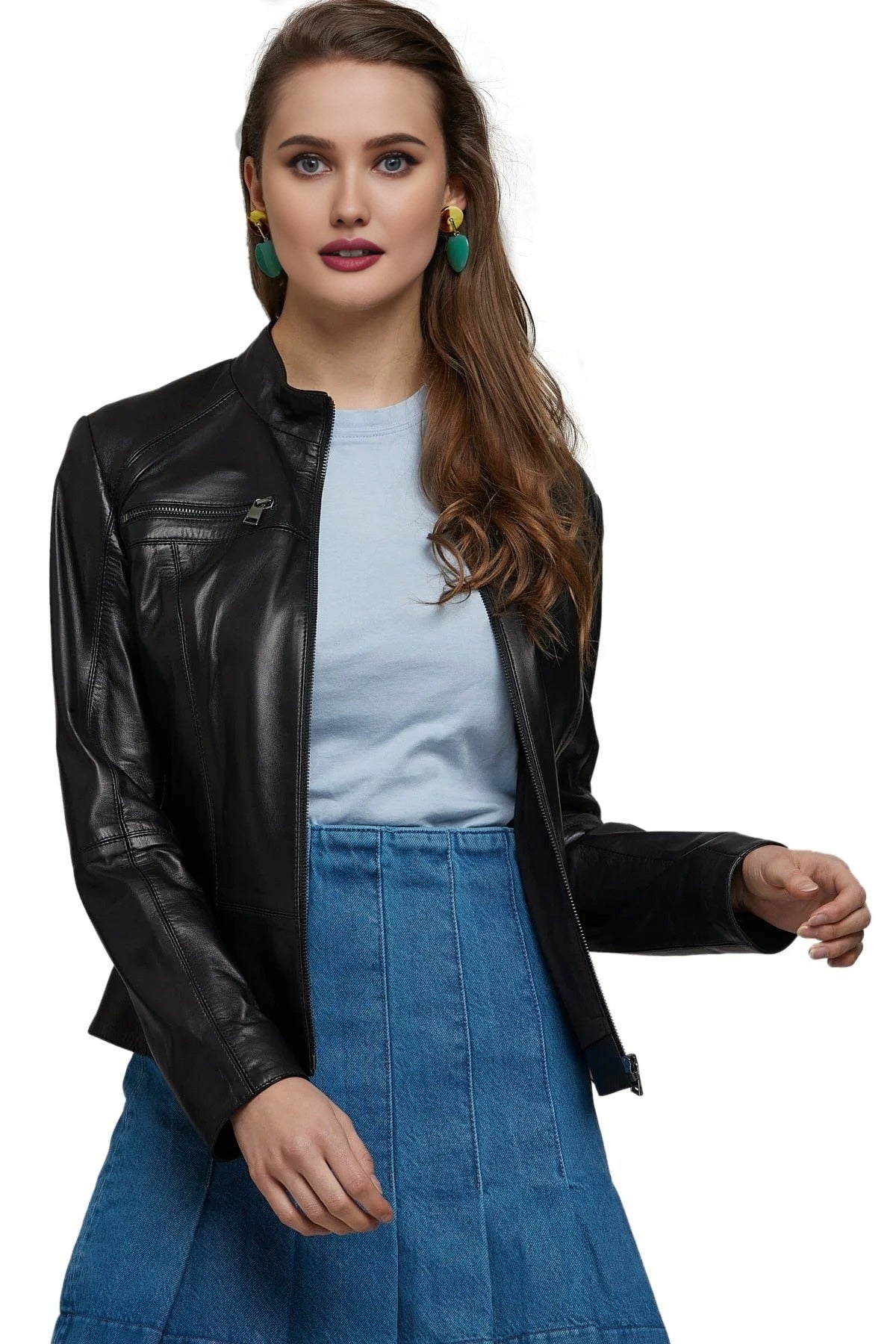 Camillie Good Outfit Black Leather Jacket For Women