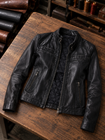 Eliya Black Stylish Leather Jacket For women