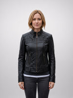 Eliya Black Stylish Leather Jacket For women